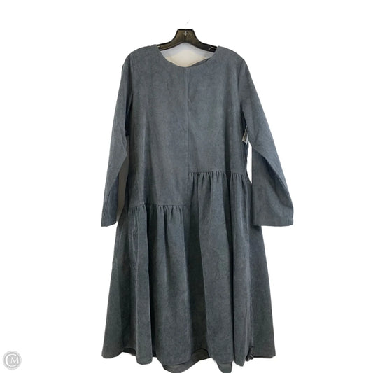 Dress Casual Midi By Clothes Mentor In Grey, Size: L