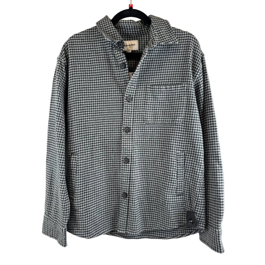 Jacket Shirt By Clothes Mentor In Black & Grey, Size: S