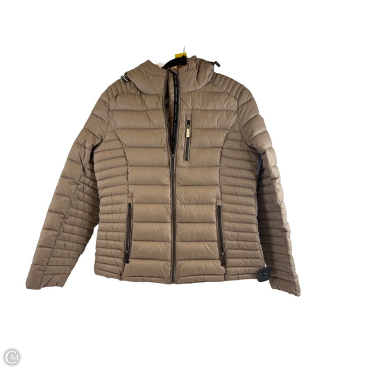 Jacket Puffer & Quilted By Michael By Michael Kors In Brown, Size: M