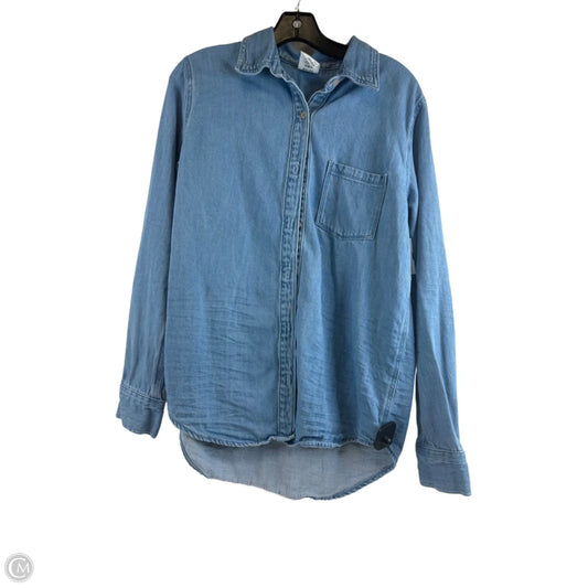 Top Long Sleeve By Offline By Aerie In Blue Denim, Size: Sp