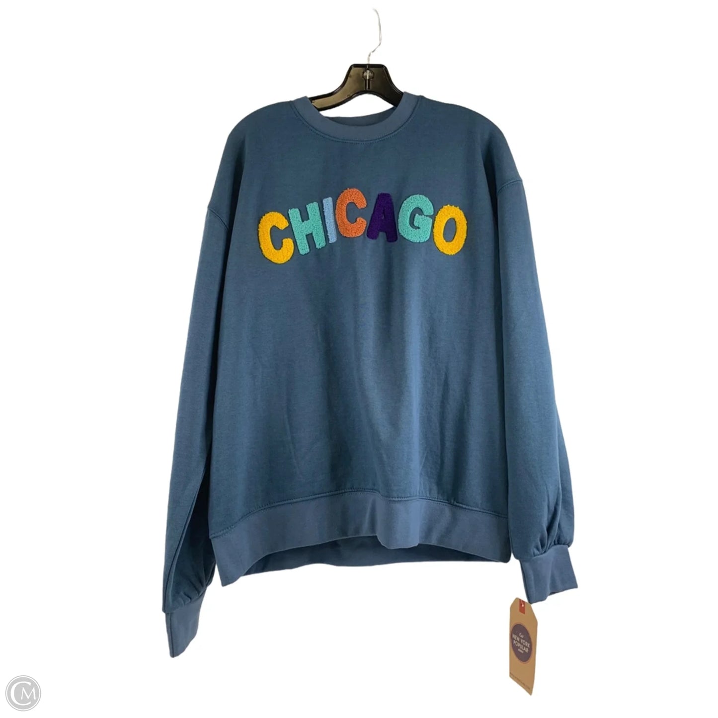 Sweatshirt Crewneck By Clothes Mentor In Blue & Yellow, Size: Xl