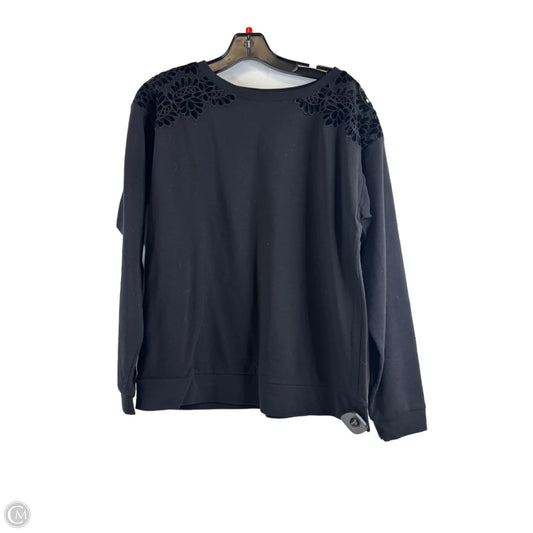 Top Long Sleeve By Loft In Black, Size: M