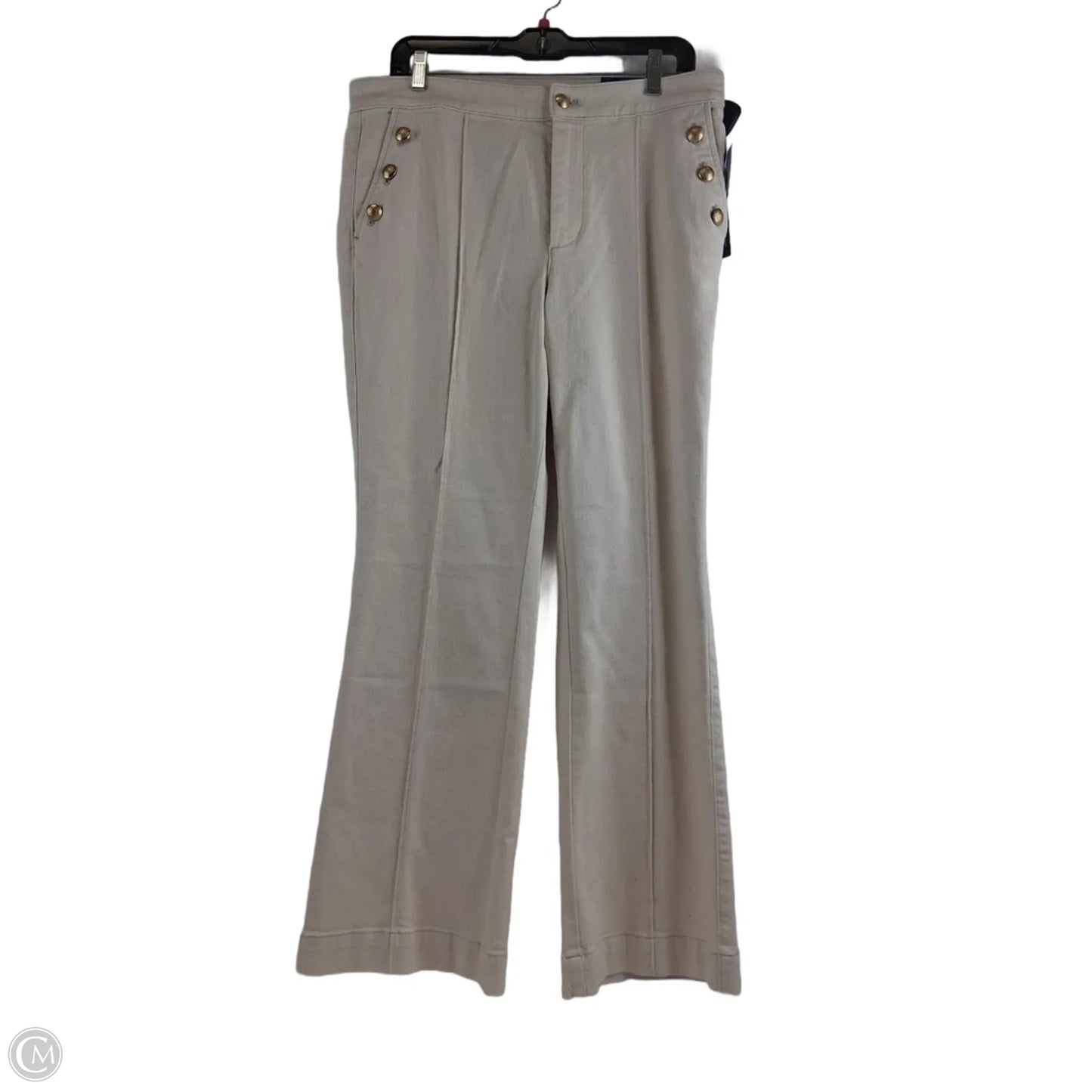 Jeans Flared By Talbots In Beige, Size: 12p