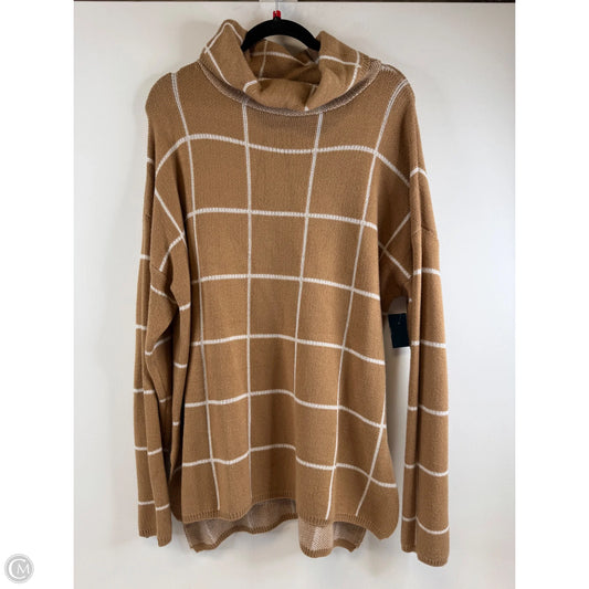 Sweater By Ecowish In Tan & White, Size: Xl