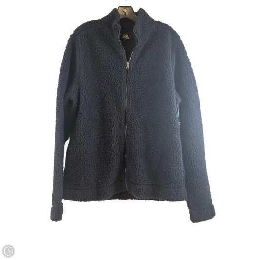 Jacket Faux Fur & Sherpa By Clothes Mentor In Navy, Size: M
