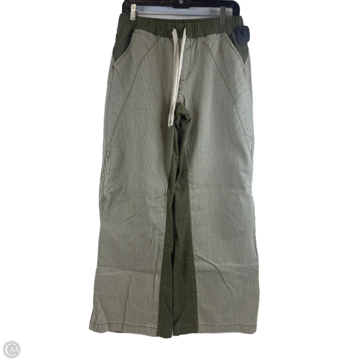 Pants Wide Leg By Clothes Mentor In Green & White, Size: 8