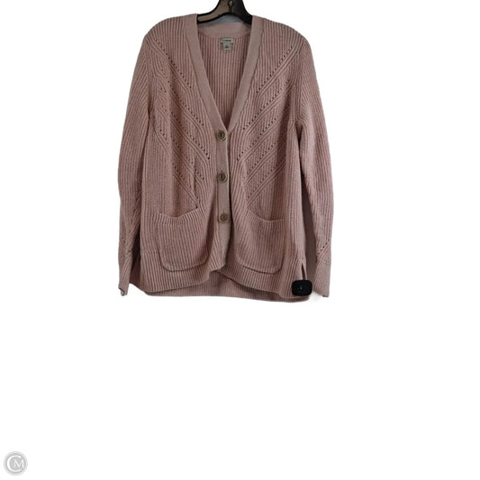 Sweater Cardigan By L.l. Bean In Pink, Size: Xl