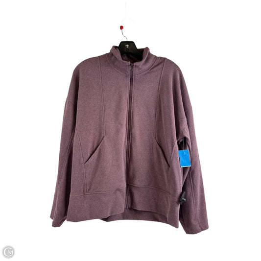 Athletic Jacket By Rbx In Maroon, Size: L