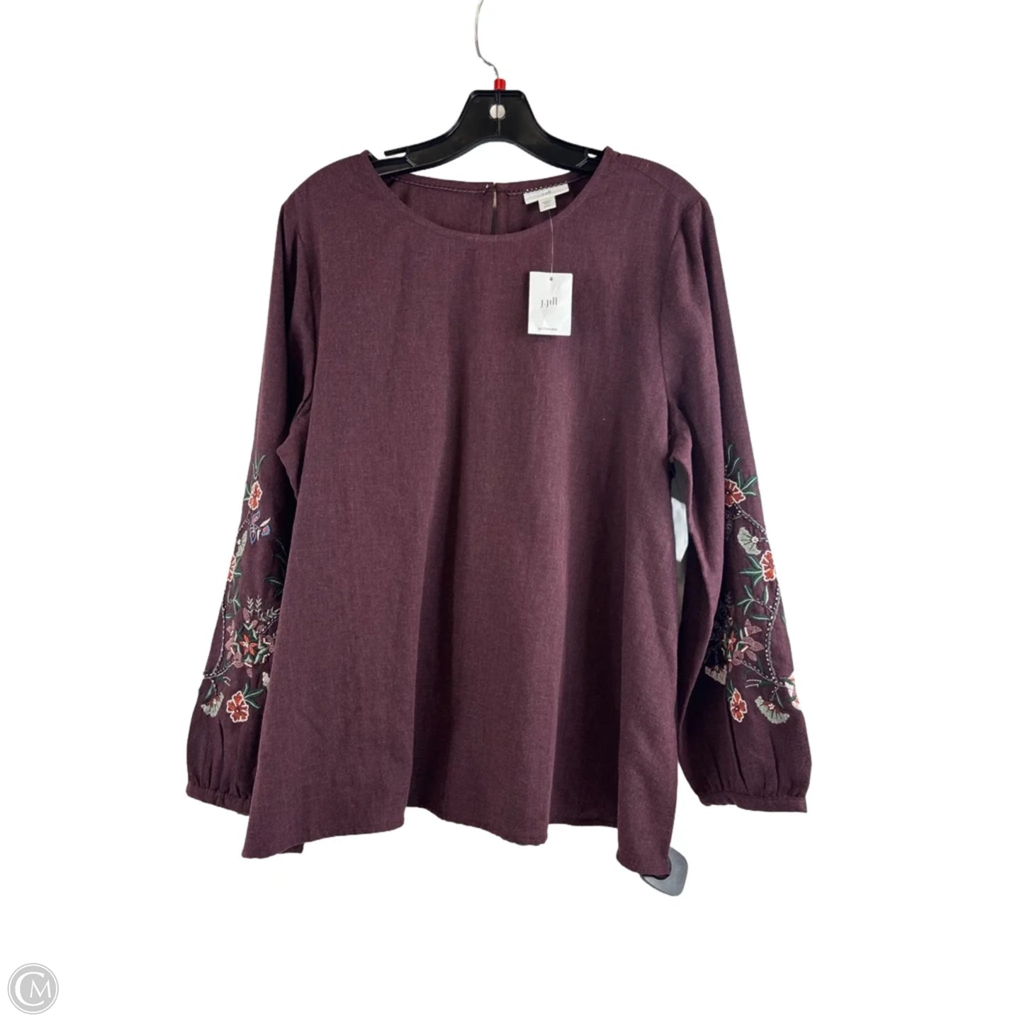Top Long Sleeve By J. Jill In Red, Size: Lp