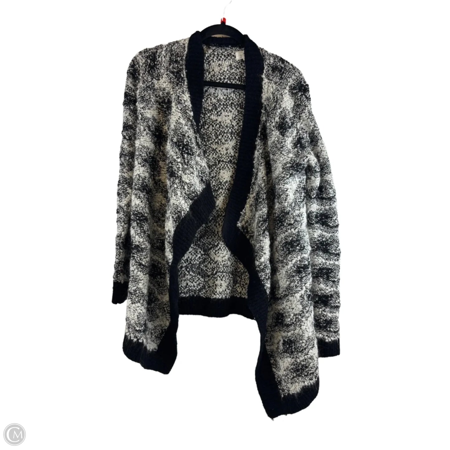 Sweater Cardigan By Lou And Grey In Black & White, Size: Xs