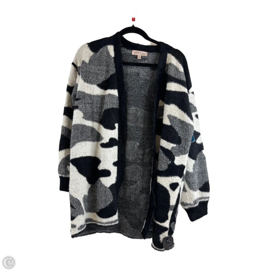 Sweater Cardigan By Philosophy In Black & White, Size: M