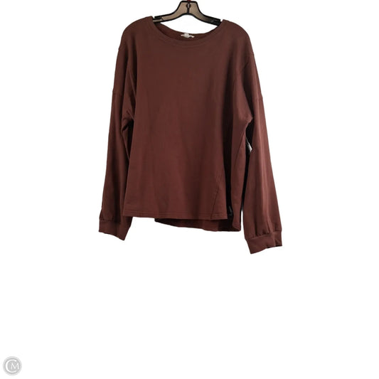 Top Long Sleeve By Cotton Bleu In Brown, Size: Xl