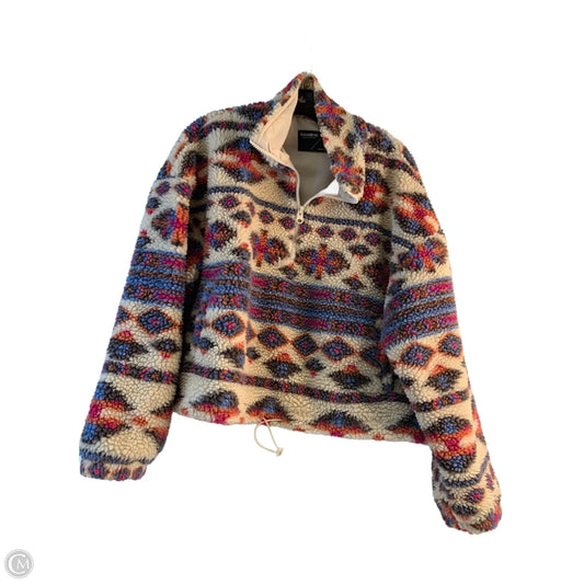 Jacket Faux Fur & Sherpa By Pull&bear In Blue & Pink, Size: Xl