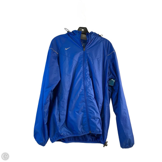 Jacket Windbreaker By Nike Apparel In Blue, Size: Xl
