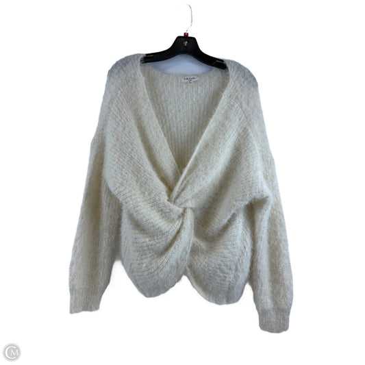 Sweater By Clothes Mentor In Cream, Size: L