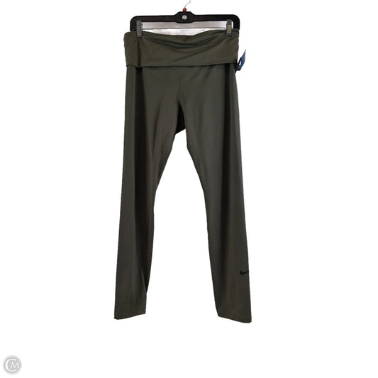 Athletic Leggings By Nike Apparel In Green, Size: L