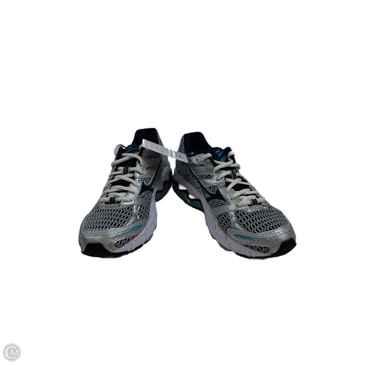 Shoes Athletic By Mizuno In Blue & Grey, Size: 8