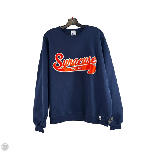Sweatshirt Crewneck By Russel Athletic In Navy, Size: L