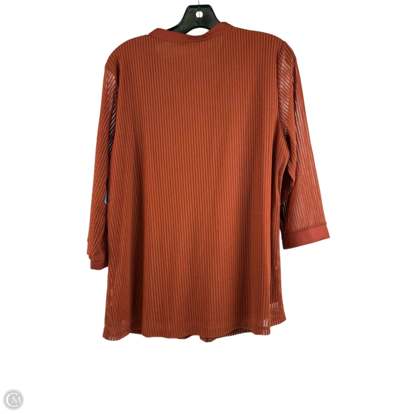 Top 3/4 Sleeve By Clothes Mentor In Orange, Size: L