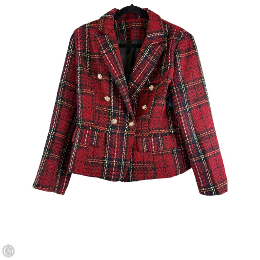 Blazer By Clothes Mentor In Red, Size: L