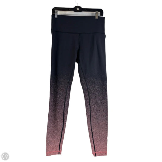 Athletic Leggings By Lululemon In Black & Pink, Size: 10