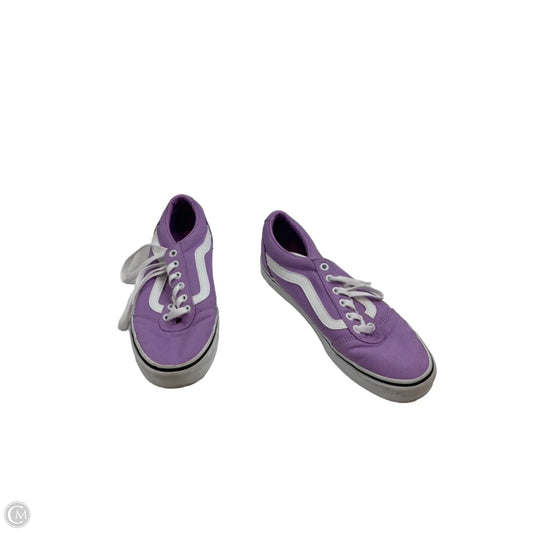 Shoes Sneakers By Vans In Purple & White, Size: 8.5
