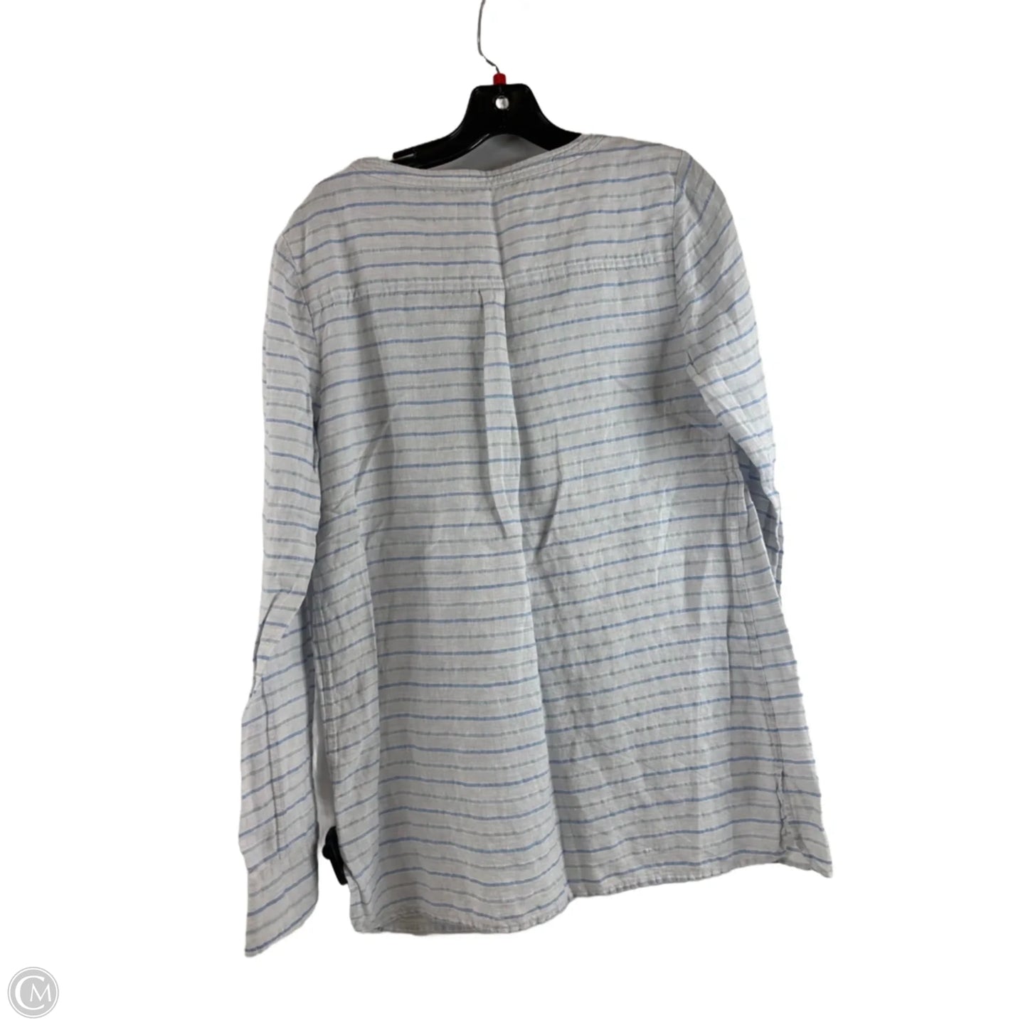 Top Long Sleeve By Vineyard Vines In Blue & Green, Size: M