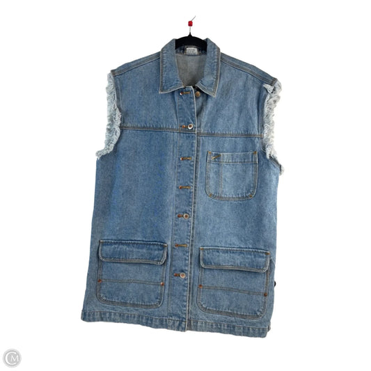 Vest Other By Stefano In Blue Denim, Size: Xl