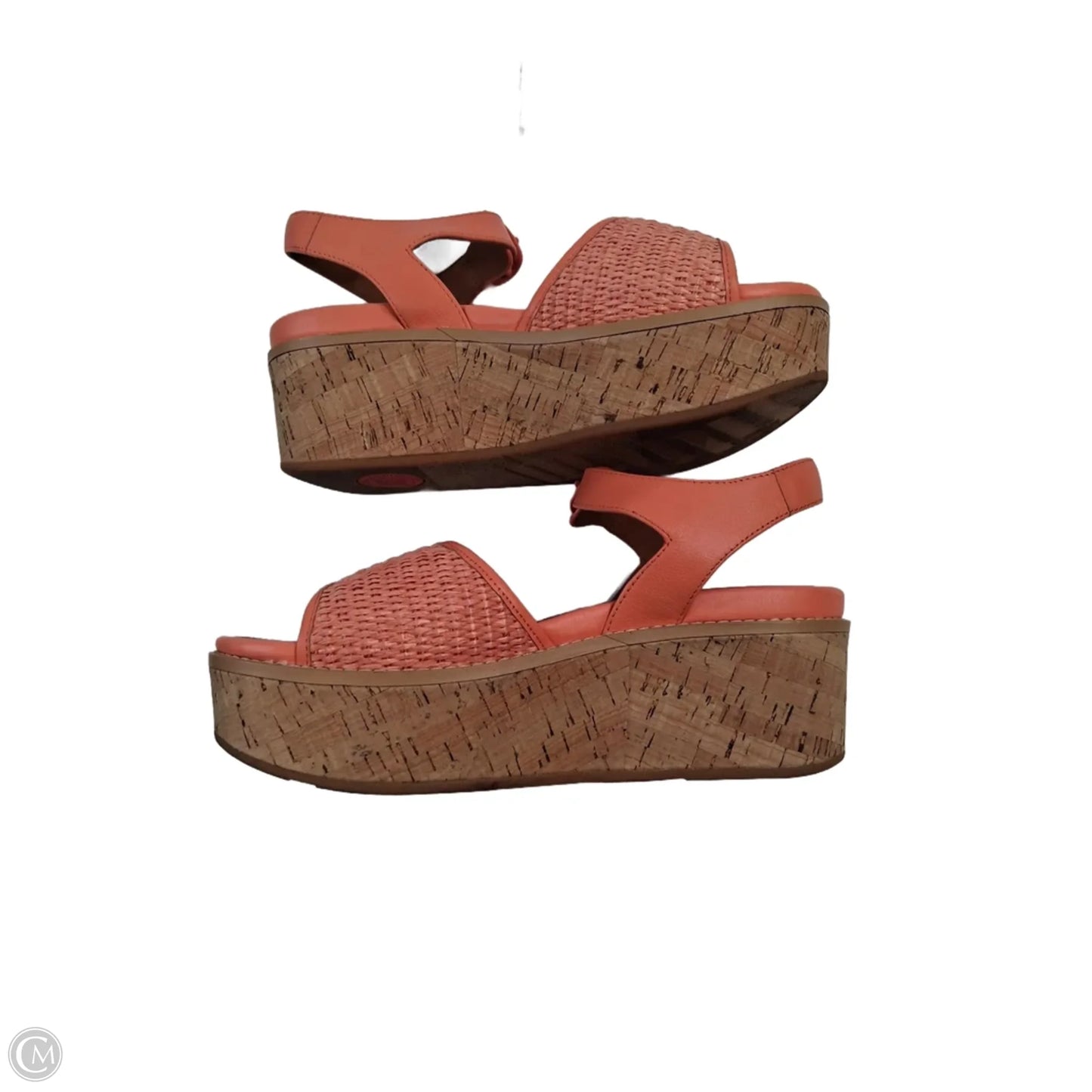 Sandals Heels Platform By Fitflop In Orange, Size: 8