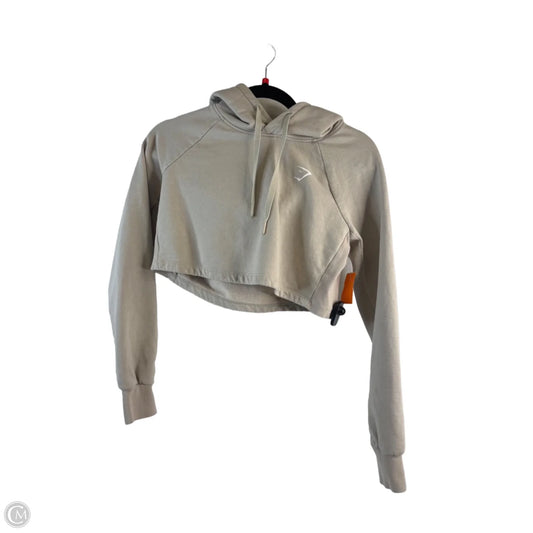 Athletic Sweatshirt Hoodie By Gym Shark In Beige, Size: Xs