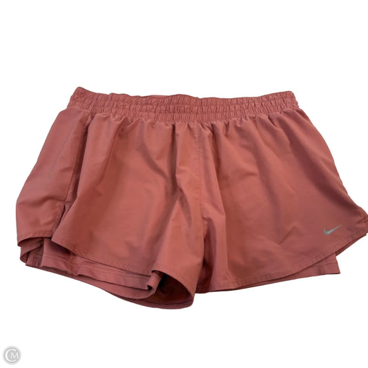 Athletic Shorts By Nike Apparel In Coral, Size: Xl