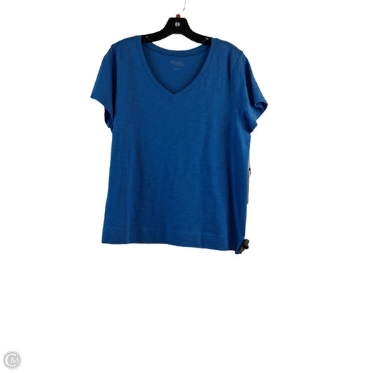 Top Short Sleeve Basic By Clothes Mentor In Blue, Size: L