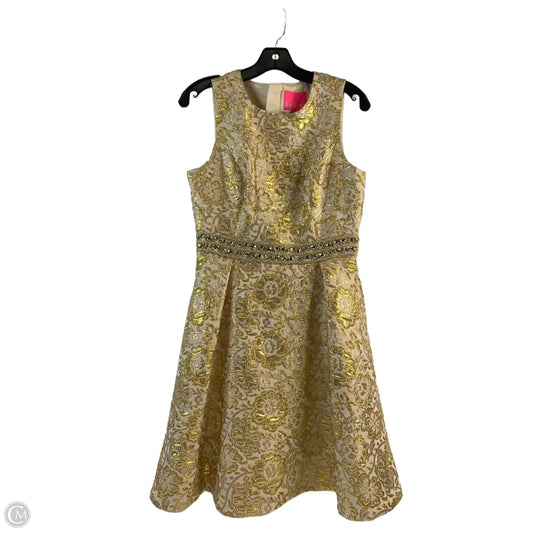 Dress Designer By Lilly Pulitzer In Gold, Size: 4