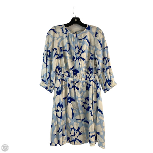 Dress Casual Midi By Loft In Blue & White, Size: Xs