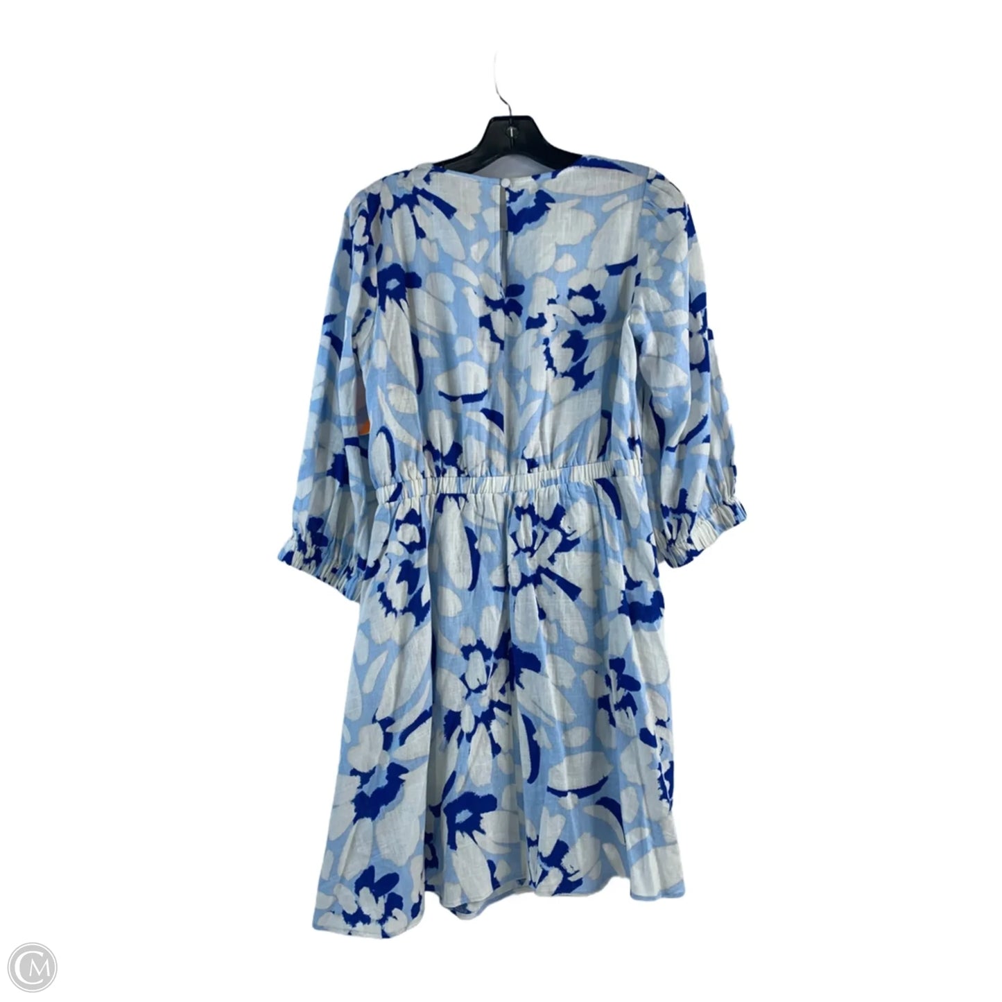 Dress Casual Midi By Loft In Blue & White, Size: Xs