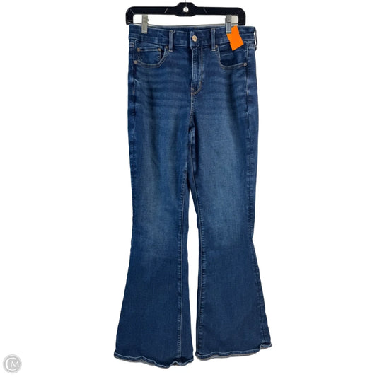 Jeans Flared By American Eagle In Blue Denim, Size: 4