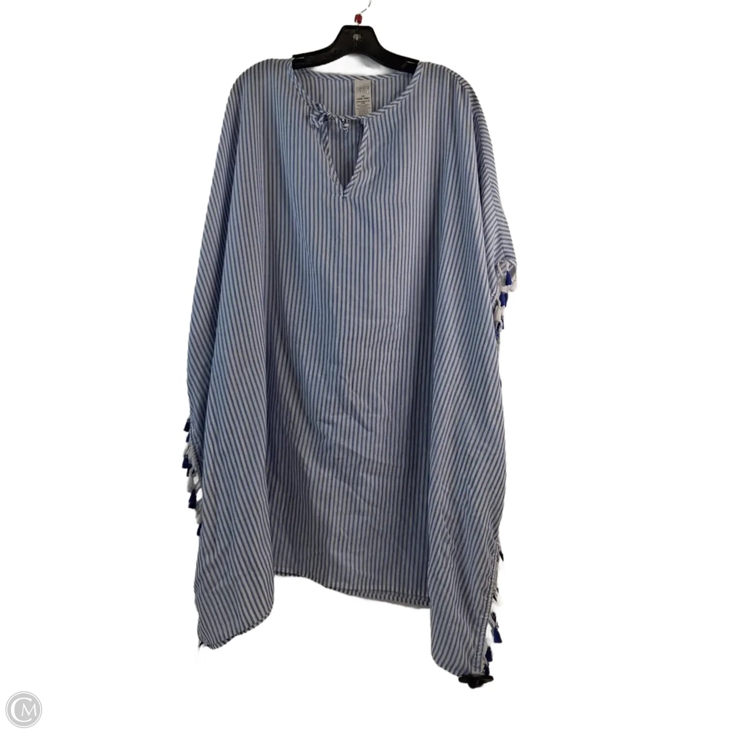 Swimwear Cover-up By Time And Tru In Blue, Size: 1x