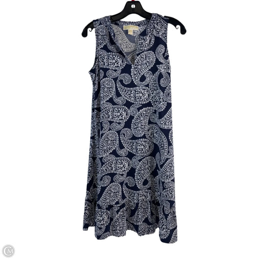 Dress Casual Midi By Michael By Michael Kors In Blue & White, Size: Xs
