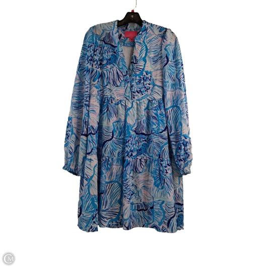 Dress Designer By Lilly Pulitzer In Blue & White, Size: M