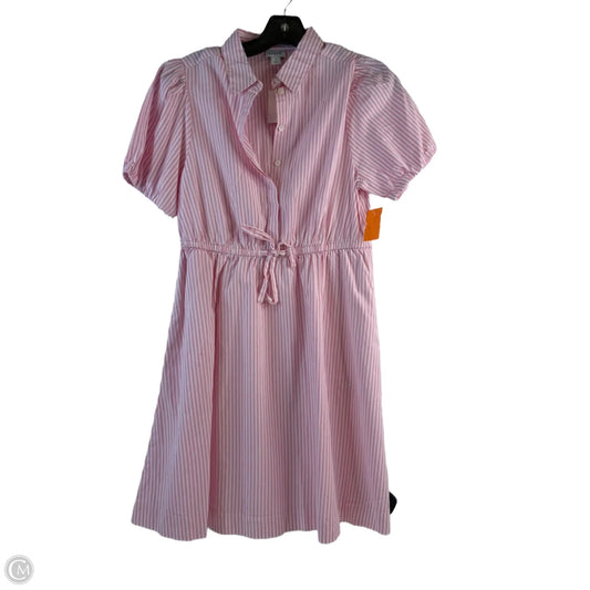 Dress Casual Midi By J. Crew In Pink & White, Size: S