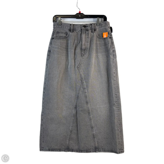 Skirt Maxi By Uniqlo In Grey Denim, Size: 8