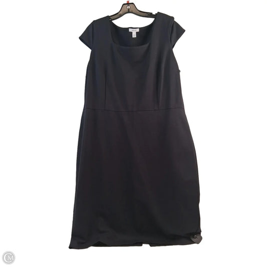 Dress Casual Midi By Nine West Apparel In Black, Size: Xxl