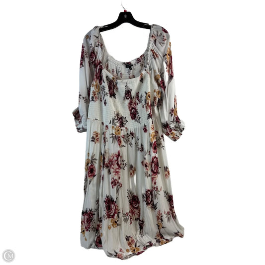 Dress Casual Midi By Torrid In Red & White, Size: 2x