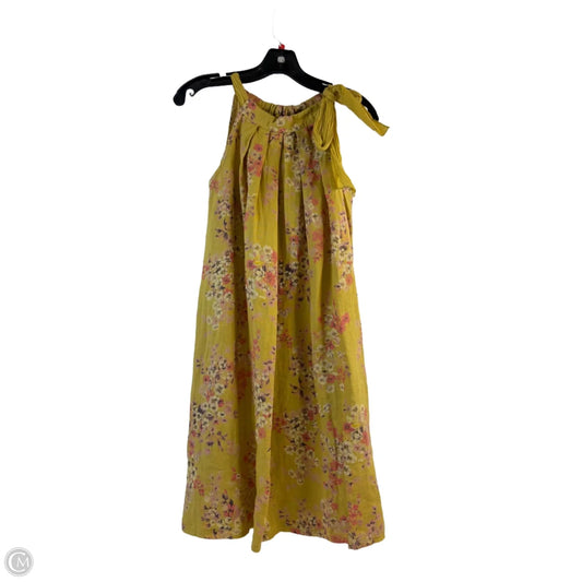 Dress Casual Midi By Clothes Mentor In Yellow, Size: Xs