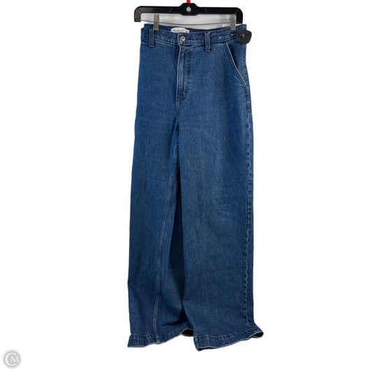 Jeans Wide Leg By Abercrombie And Fitch In Blue Denim, Size: 12