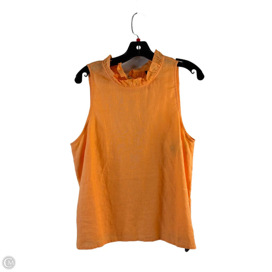 Top Sleeveless By J. Crew In Orange, Size: M