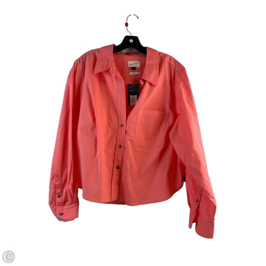 Top Long Sleeve By Universal Thread In Coral, Size: Xxl