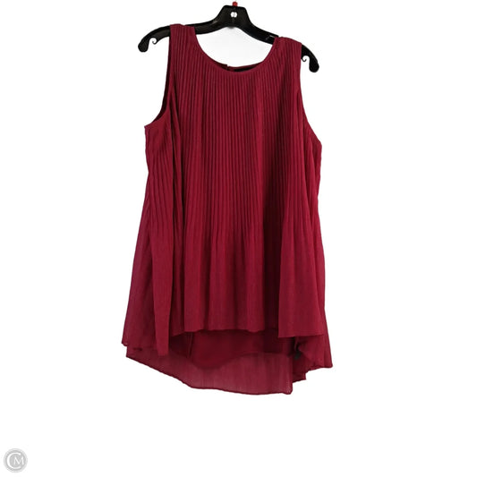 Top Sleeveless By Apt 9 In Pink, Size: 1x