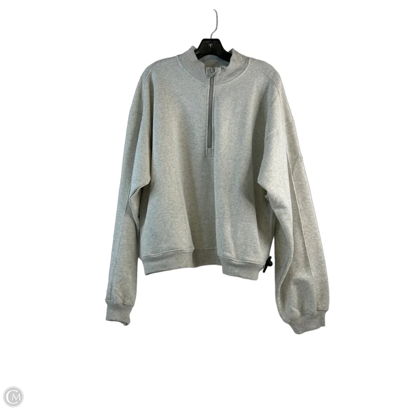 Athletic Sweatshirt Collar By Fabletics In Grey, Size: Xxl