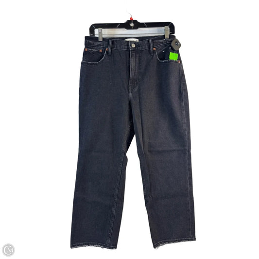 Jeans Straight By Abercrombie And Fitch In Black Denim, Size: 8